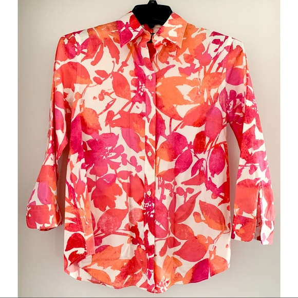 Ralph Lauren Floral Print Non Iron Shirt Size S - Picture 1 of 5